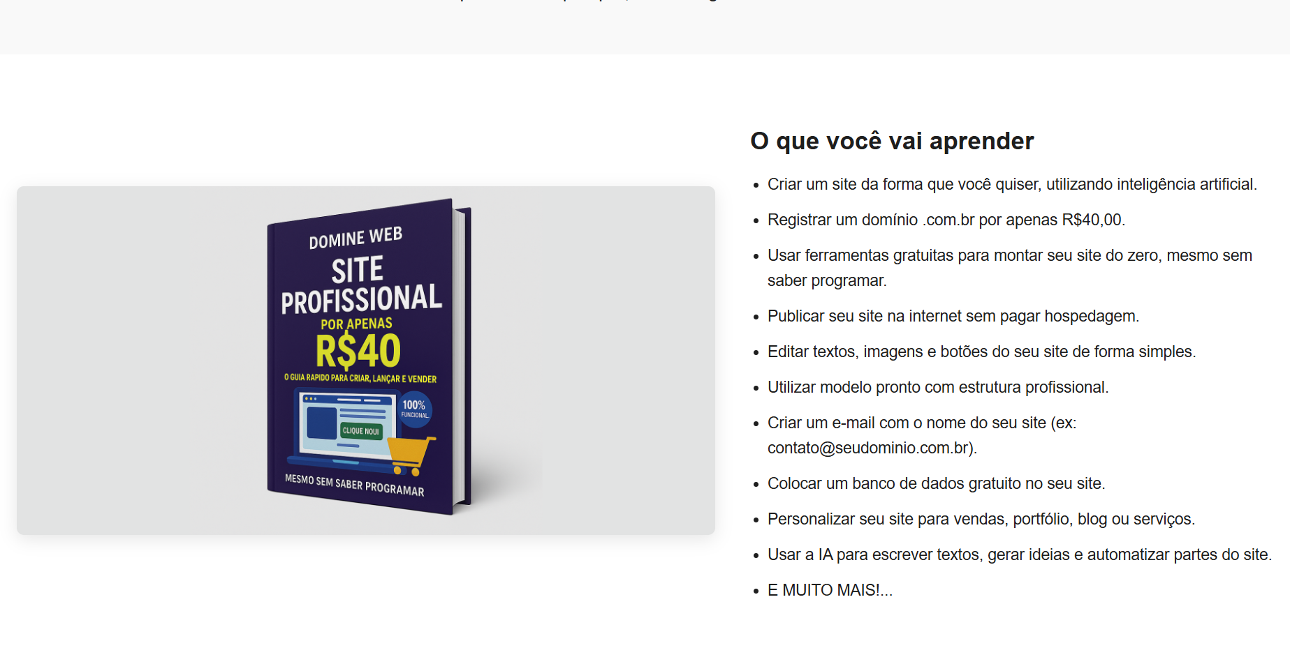 Exemplo de site criado com Domine Web